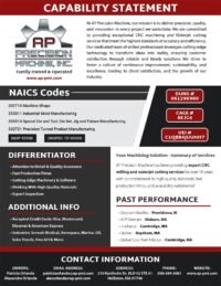 Capability Statement - AP Precision Machine